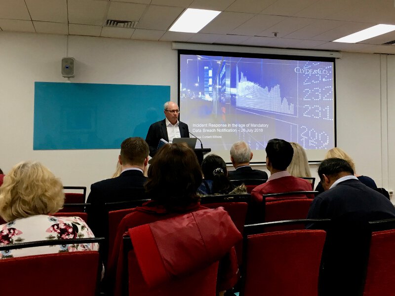 Chris Tyler (AIC NSW CEO) kicks off the Cyber Security Seminar